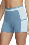Nike Women's  Pro High-waisted 3" Training Shorts With Pockets In Blue