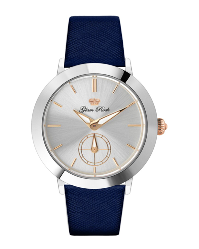 Glam Rock Women's Slim Vintage Glam 40mm Quartz Watch In Silver