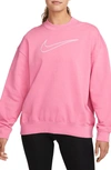 Nike Dri-fit Get Fit Sweatshirt In Pinksicle/ White