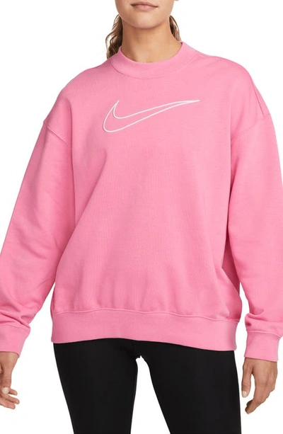 Nike Dri-fit Get Fit Sweatshirt In Pinksicle/ White