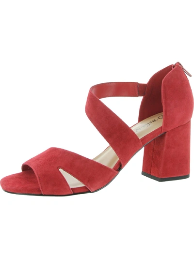Bella Vita Korrine Womens Suede Slip On Dress Sandals In Red