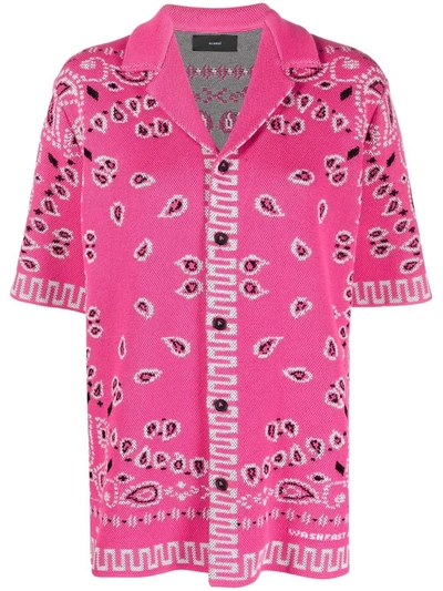 Alanui Paisley-print Short-sleeved Shirt In Pink