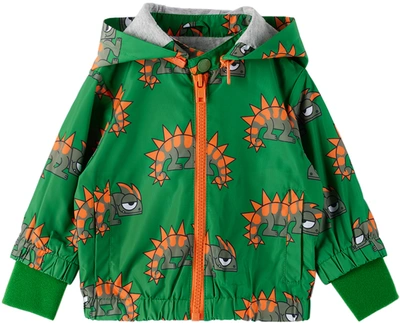 Stella Mccartney Kids Boys Green Gecko Hooded Jacket