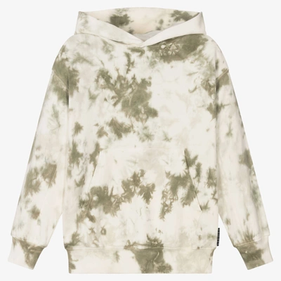 Molo Teen Green Cotton Tie Dye Hoodie