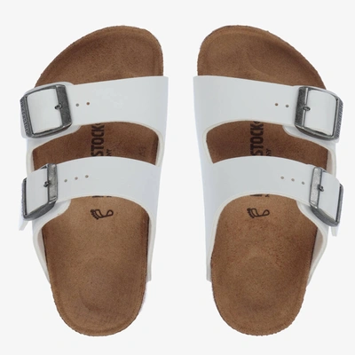 Birkenstock White Buckled Sandals