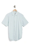 Coastaoro Coloras Multi Slub Short Sleeve Regular Fit Shirt In Aqua