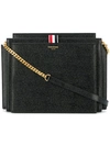 Thom Browne Lucido Square Leather Shoulder Bag In Black