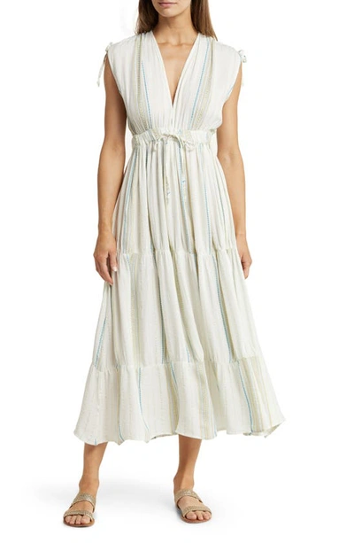 aqua white maxi dress Life on Vacay Maxi Dress - White and Aqua