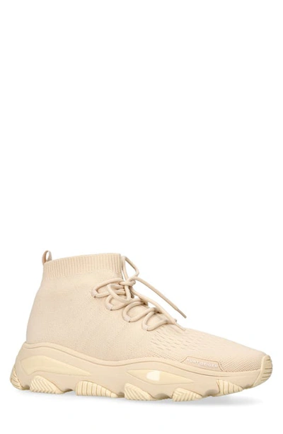 Kurt Geiger Men's Lettie Knit Lace Up Sneakers In Dark Beige