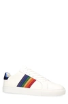 Kurt Geiger Lennon Rainbow-motif Low-top Leather Trainers In Open White