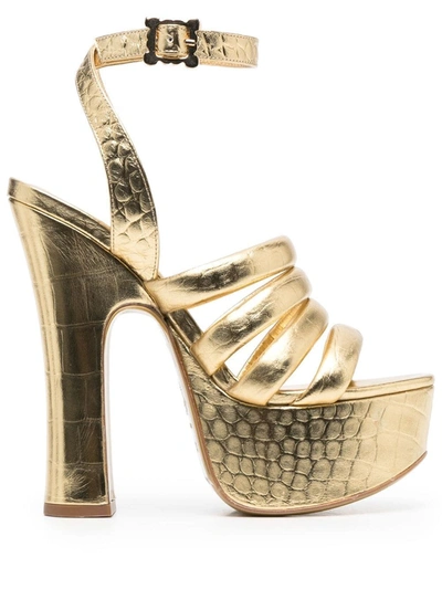 Vivienne Westwood Britney Open-toe Platform Sandals In Gold