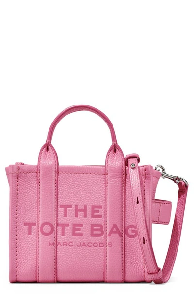 Marc Jacobs The Leather Micro Tote Bag In Candy Pink