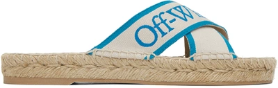 Off-white Logo-print Crossover Espadrilles In White