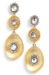 Alexis Bittar Triple Lucite® Drop Earrings In Gold