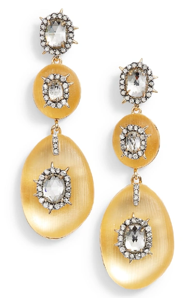 Alexis Bittar Triple Lucite® Drop Earrings In Gold
