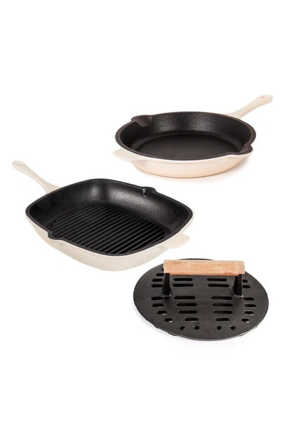 Berghoff Neo 3-piece Cast Iron Set In Cream