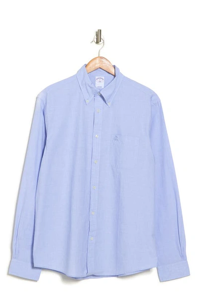 Brooks Brothers Solid Button Down Shirt In Ltblueeoe