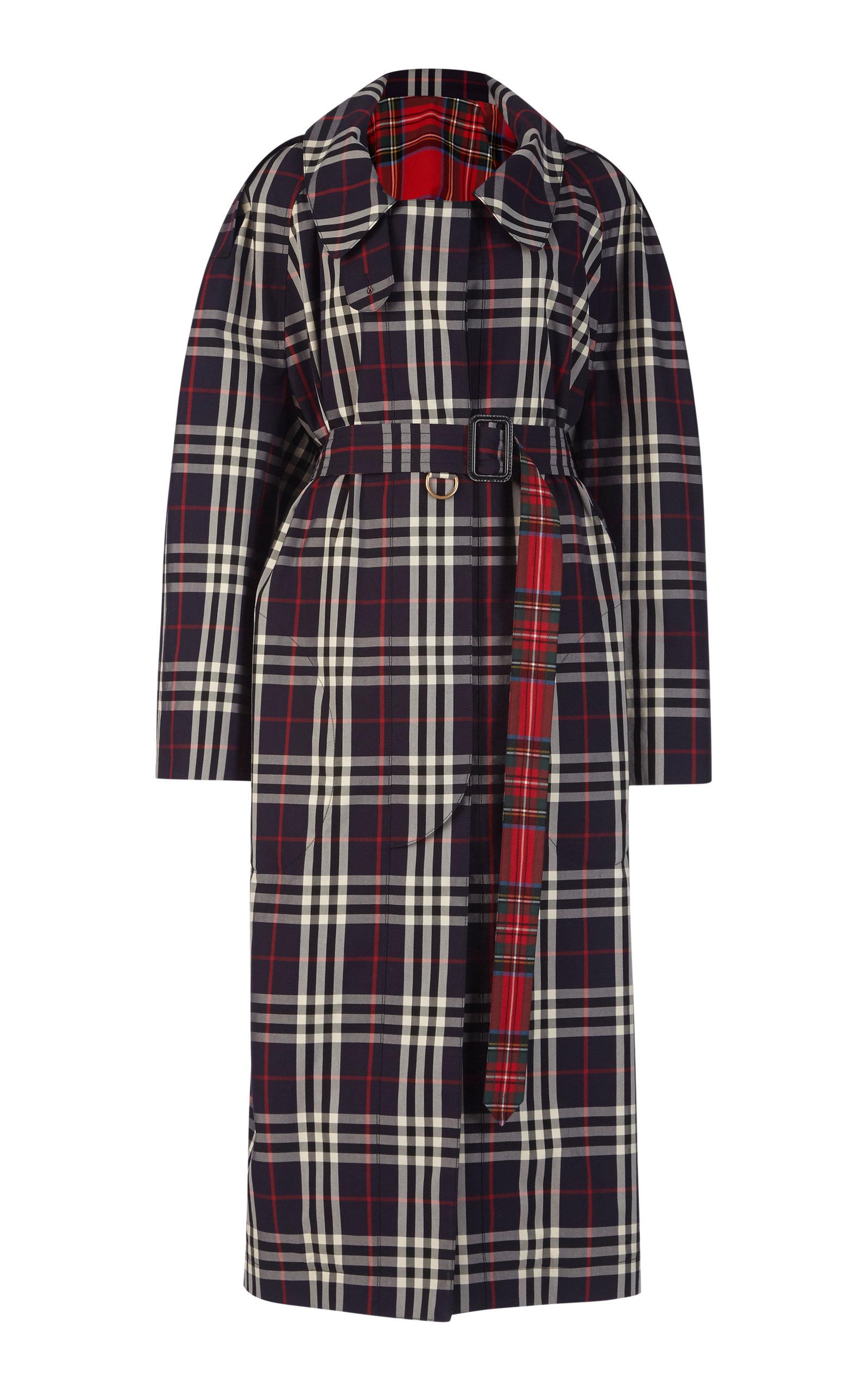 burberry plaid trench coat