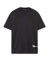 Incotex Red X Facetasm T-shirt In Black