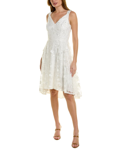 Adrianna Papell High low A line Dress In White ModeSens