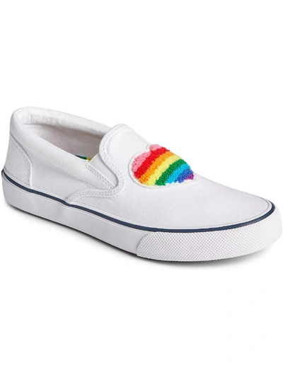 Sperry Striper Ii Pride Mens Canvas Slip On Casual And Fashion Sneakers In Multi