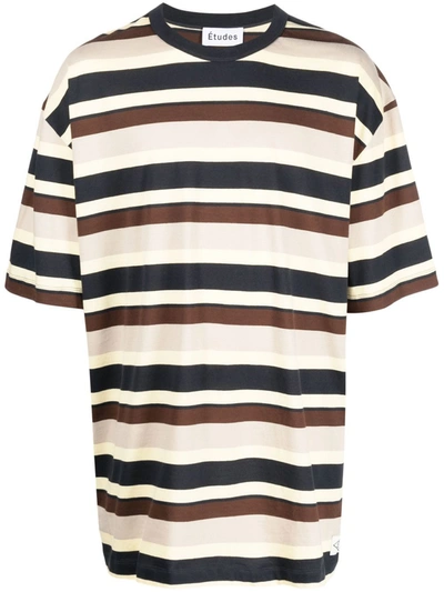 Etudes Studio Short Sleeve Striped T-shirt In Multicolour