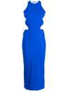 Amazuìn Cut-out Backless Long Dress In Blue