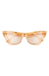 Bottega Veneta 53mm Cat Eye Sunglasses In Orange