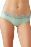 B.tempt'd By Wacoal B.bare Hipster Panties In Silt Green