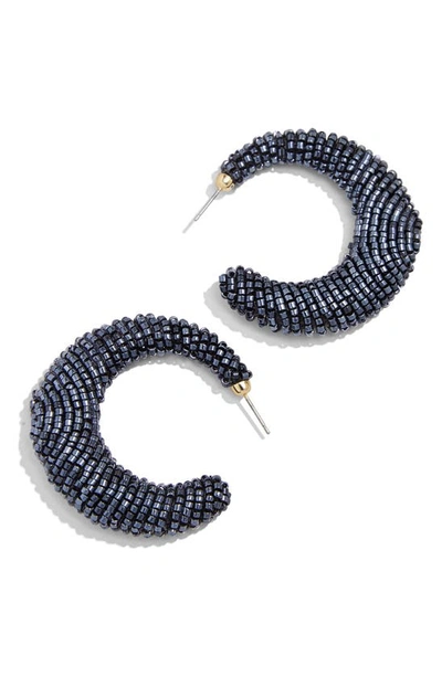 Baublebar Callie Beaded Hoop Earrings In Black