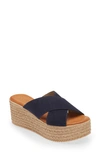 Cordani Bella Espadrille Wedge Sandal In Blue
