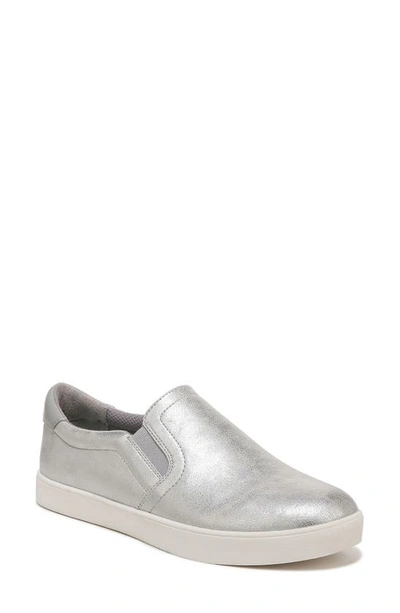 Dr. Scholl's Madison Party Metallic Slip-on Sneaker In Silver Faux Leather