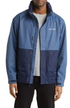 Columbia Boundary Springs Waterproof Rain Jacket In Collegiate Navy
