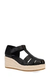 Eileen Fisher Tilly Jute Wedge Fisherman Sandal In Black