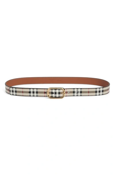 Burberry Vintage Check Belt In Archive Beige/gold