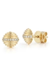 Dana Rebecca Designs Nana Bernice Pavé Diamond Stud Earrings In Yellow Gold/ Diamonds