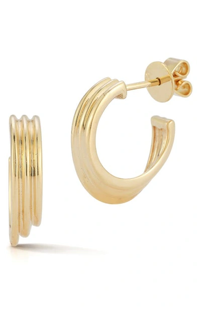Dana Rebecca Designs Nana Bernice Groove Cascade Hoop Earrings In Yellow Gold