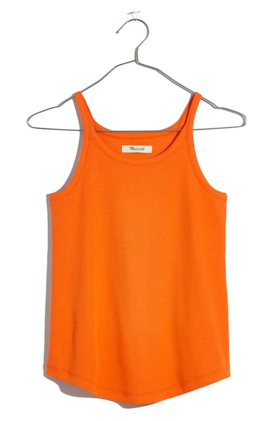 Madewell Brightside Lucia Tank Top In Brilliant Tangerine