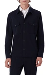 Bugatchi Double Knit Shirt Jacket In Navy