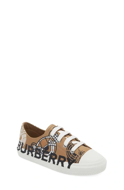 Burberry Kids' Mini Larkhall Low Top Sneaker In Archive Beige