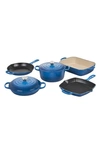 Le Creuset Signature 7-piece Enameled Cast Iron Set In Marseille