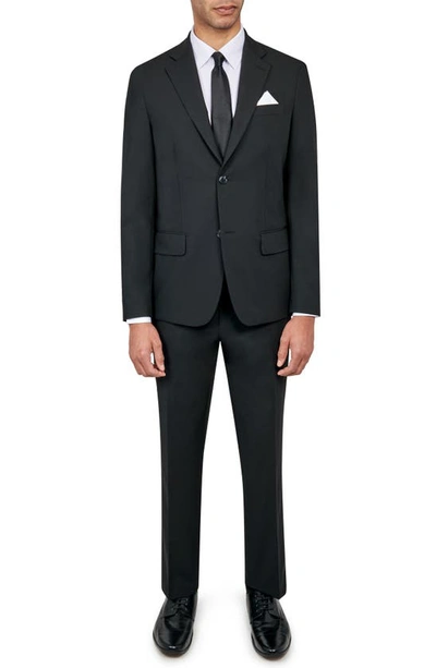 Wrk Best Solid Slim Fit Suit In Black