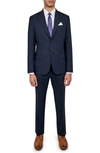 Wrk Best Solid Slim Fit Suit In Navy