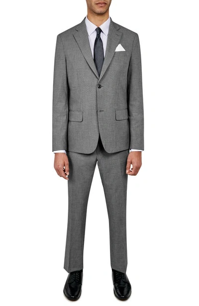 Wrk Best Solid Slim Fit Suit In Charcoal