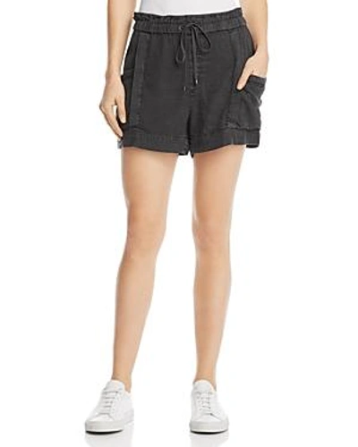 Splendid Drawstring Cargo Shorts In Antique Coal