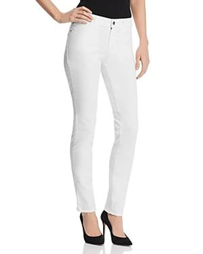 Emporio Armani White Skinny Jeans In Optical White
