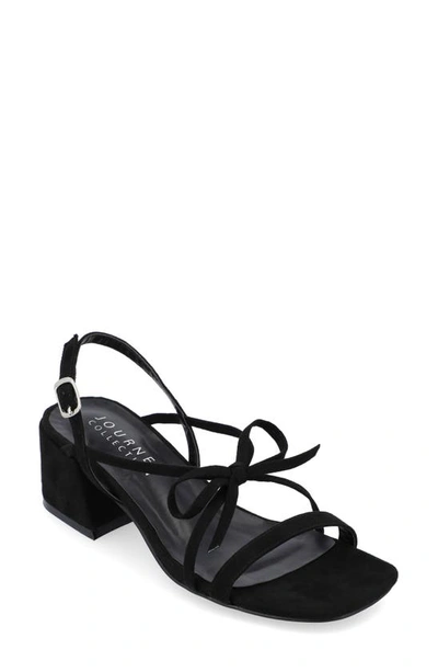 Journee Collection Amity Block Heel Sandal In Black