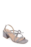 Journee Collection Amity Block Heel Sandal In Grey