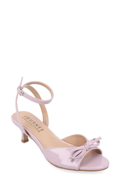 Journee Collection Jennifer Bow Ankle Strap Sandal In Purple