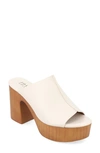 Journee Collection Tru Comfort Lorenza Platform Sandal In Off White